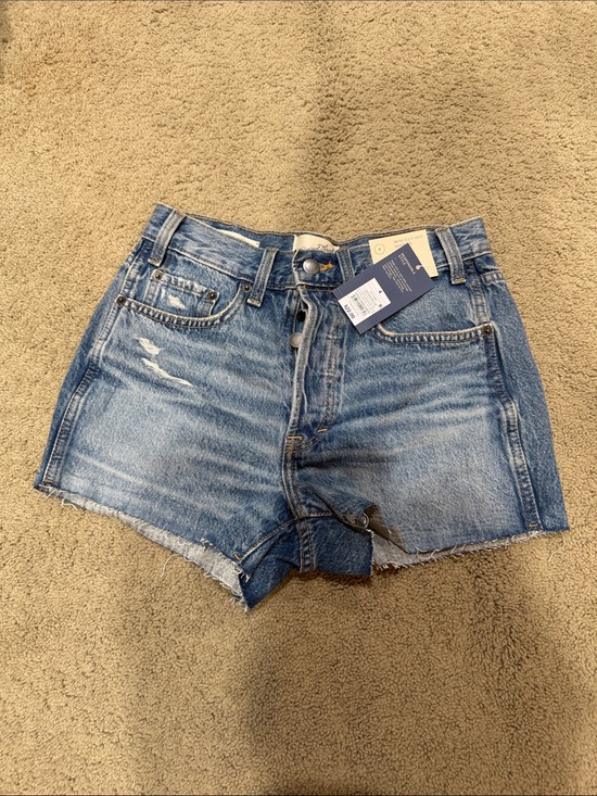 Universal Thread Pants - Universal Thread Light Blue High-Rise Distressed Denim Shorts